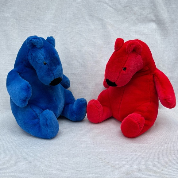 red and blue IKEA polar bears  12" - Picture 1 of 14